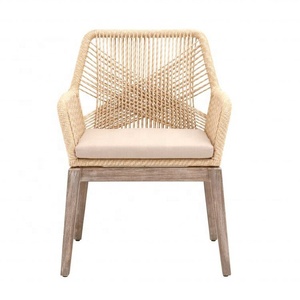 BM012 Modern Design Solid Wood Upholstered Rope Weave Dining <strong>Chair</strong> with Removable Cover for Home Bar &amp; Hotel Use - Product Image 2