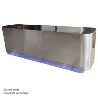 Comptoirs de caisse de magasin de détail personnalisés Comptoir de caisse enregistreuse en acier inoxydable pour affichage fin