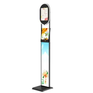 Photo Booth Tablet Floor stand Advertising Kiosk Birthday Party Wedding Ring Light Stand for Ipad
