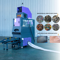 Petite machine de granulation de fil de cuivre 50-80 kg/h, granulateur de câbles de rebut, machine de séparation cuivre-plastique