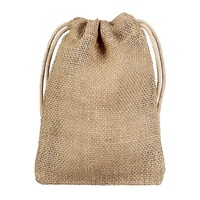 Sac à cordon cadeau en toile de Jute hessien, Logo personnalisé, sacs d'emballage de café et thé en Jute Beige doux à vendre