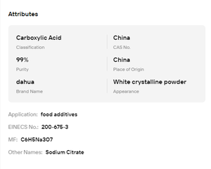 99% Min Food Grade Sodium Citrate Dihydrate CAS 68-04-2 <b>Bulk</b> 25KG <b>Bag</b> For Food Processing Additive Use - Product Image 6