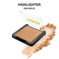 Palette de maquillage en poudre illuminatrice 6 couleurs, marque propre OEM d'usine, stick pour peaux foncées, naturel, scintillant, longue tenue, Guangdong