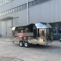 Chariot à hot-dogs mobile entièrement équipé en acier inoxydable, idéal pour la cuisine de rue et le camping