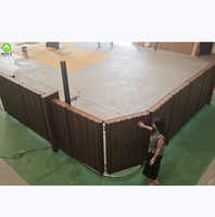 Jardin Intelligent Grain de Bois Tournant Portail Coulissant Moteur Aluminium Tournant Portail Coulissant Pour Portes d'Angle Télécommandé