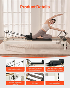 Personalizado Color Beige Aluminio <span class=keywords><strong>Pilates</strong></span> <span class=keywords><strong>Reformer</strong></span> Machine Studio Commercial Cama De <span class=keywords><strong>Pilates</strong></span> <span class=keywords><strong>Reformer</strong></span> - Product Image 6