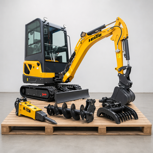 Vente d'usine : Mini-excavatrice de 1,8 tonne avec cabine, moteur 1,8t, excavatrice sur chenilles compacte pour le jardinage et l'agriculture - Product Image 1