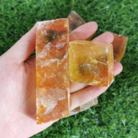 Pierre brute en calrite jaune naturelle, 1 pièce, cristal, taillée, décoration pour la maison, vente en gros