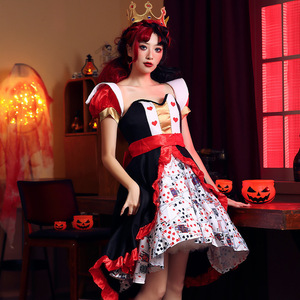 Costume d'Halloween Reine Pêche, Robe Cœur, Déguisement Cosplay pour Femme Adulte, Performance Scénique, Thème Conte du Pays des Merveilles - Product Image 4