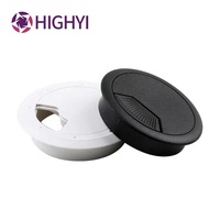 HIGHYI ordinateur de bureau câble œillet boîte meubles matériel en plastique table circulaire bureau fil œillet