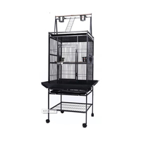 Cage à oiseaux pour perroquets Joysing 2024, nouvelle conception, grande, en fer massif et acier inoxydable, respirante, avec toit et mangeoire