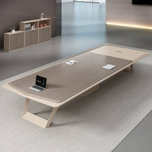 Table de conférence Saint-Lee rectangulaire, grande table de réunion de bureau, peinture thermolaquée stable, quincaillerie de haute qualité - Product Image 3