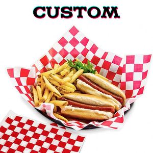 Papier d'emballage alimentaire personnalisé avec logo, résistant à la graisse, pour hamburgers, rouleaux de riz, sandwichs - Product Image 3