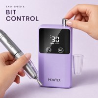 Machine à percer les ongles populaire HOWYEA 30000 tr/min, stylo de manucure rechargeable portable, compatible prises US/UK, pour usage domestique et professionnel en salon