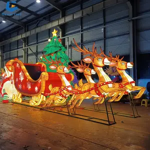 Водонепроницаемое рождественское праздничное украшение CCFL179 Outoodr, фонарь Санта-Клауса, свет Санта-лося