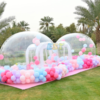 Dôme gonflable pour fête, maison à bulles géante, tente à double bulle transparente, ballons à bulles gonflables transparents
