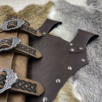 Étui de sabre Viking médiéval en similicuir PU avec attache WJF30, gaine de ceinture pour guerrier, costume de cosplay
