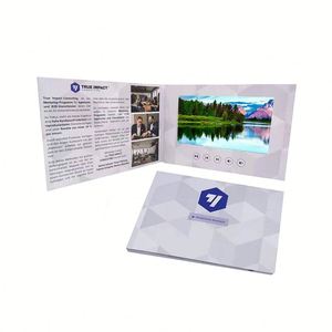 Vente en gros d'usine, brochure vidéo avec écran LCD IPS HD de 7 pouces A5, couverture rigide, couverture souple, carte-cadeau du Nouvel An, papier de transfert thermique - Product Image 1