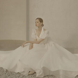 S8111F Haute qualité vente chaude nouvelle mariée pour sortir, la gaze est simple grand tempérament robes de soirée formelles - Product Image 2