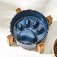 Fournitures pour animaux de compagnie, ensemble de bols en céramique vintage à glaçure réactive, bol pour nourriture pour chat, facile à nettoyer, récipient pour nourriture, bols pour chiots