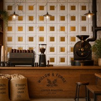 Vente en gros de panneaux muraux 3D en PVC imperméables de 50x50 cm, motif marbre doré moderne, pour les lieux résidentiels et commerciaux