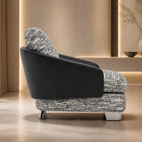 Ensemble de canapé-lit en cuir artificiel YUANCHANG avec pieds en acier inoxydable - Design moderne pour hôtels et appartements