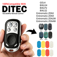 DITEC Entrematic ZEN 2 4 W GOL4 BIXLG4 BIXLP2 BIXLS2 433,92 MHz Code roulant Garage télécommande ouvre-porte