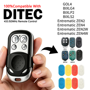 DITEC Entrematic ZEN 2 4 W GOL4 BIXLG4 BIXLP2 <span class=keywords><strong>BIXLS2</strong></span> 433,92 MHz Rolling Code garaje Control remoto abridor de puerta - Product Image 1