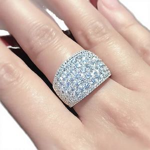 TISHYA DIAMOND Fine Jewelry 925 Sterling Silver Luxury GRA Certified Wedding Engagement <b>Ring</b> Gold Plated Prong <b>Moissanite</b> <b>Ring</b> - Product Image 4