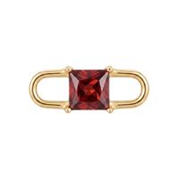 Connecteurs de pendentifs pour colliers en zircons carrés, série 12 pierres de naissance, à double attache, en acier inoxydable plaqué or 18 carats, pour la création de bijoux DIY, vente en gros