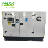Groupe électrogène diesel MADO 52KW 65KVA triphasé, moteur d'origine 4BTA 50Hz, insonorisé, ATS, type super silencieux