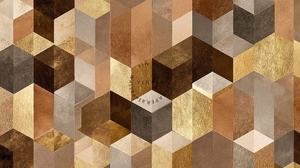 Carta da Parati Murale Geometrica Cubica Metallizzata Impermeabile Facile da Installare Fai-da-Te per Decorazione Pareti Domestiche - Product Image 5