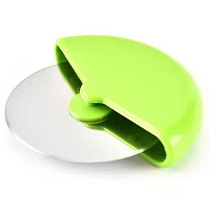 Vente en gros de coupe-pizza rond en acier inoxydable personnalisé avec logo, simple, vert, rouge, noir, outils de cuisine durables - Product Image 3