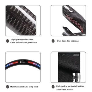 Volante de coche de costura azul de fibra de carbono forjado de alto lujo para <span class=keywords><strong>Mercedes</strong></span> <span class=keywords><strong>Benz</strong></span> W223 C CLASS W204 C63 W212 W218 W207 W172 - Product Image 6