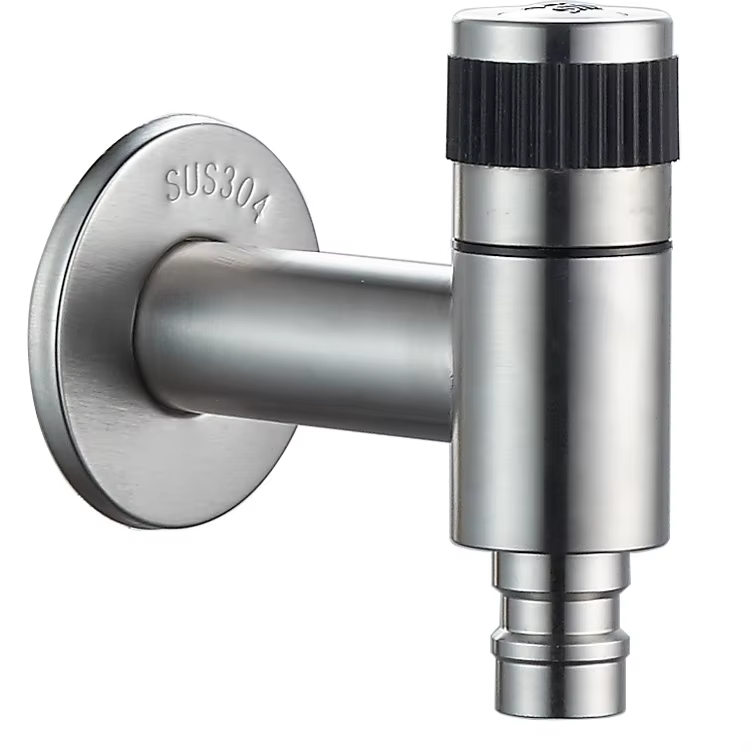 Wall Mounted Single Hot or Cold Water Tap SS Bibcock