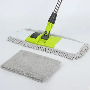 40cm hot selling 2024 chenille dust mop smart microfiber flat mop for household floor cleaning