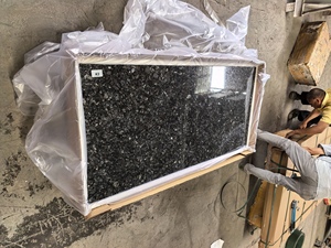 Tự nhiên sang trọng Granite slab đá cẩm thạch tùy chỉnh thiết kế tường đá Bảng điều chỉnh màu xanh bạc ngọc trai nhà bếp Countertop bàn ăn hàng đầu - Product Image 6