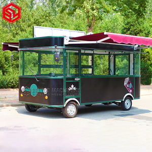 Carrito de Comida Eléctrico de 4 Ruedas para Hot Dogs, Gelato, Waffles, Tacos, Café, Helados, Camión de Comida Móvil, Remolque de Comida - Product Image 1
