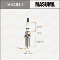 Bougie d'allumage S200I MASUMA pour système moteur automobile MITSUBISHI LANCER 1.5L 1NZFE EFI 09482-00605 1822A086 1884111051