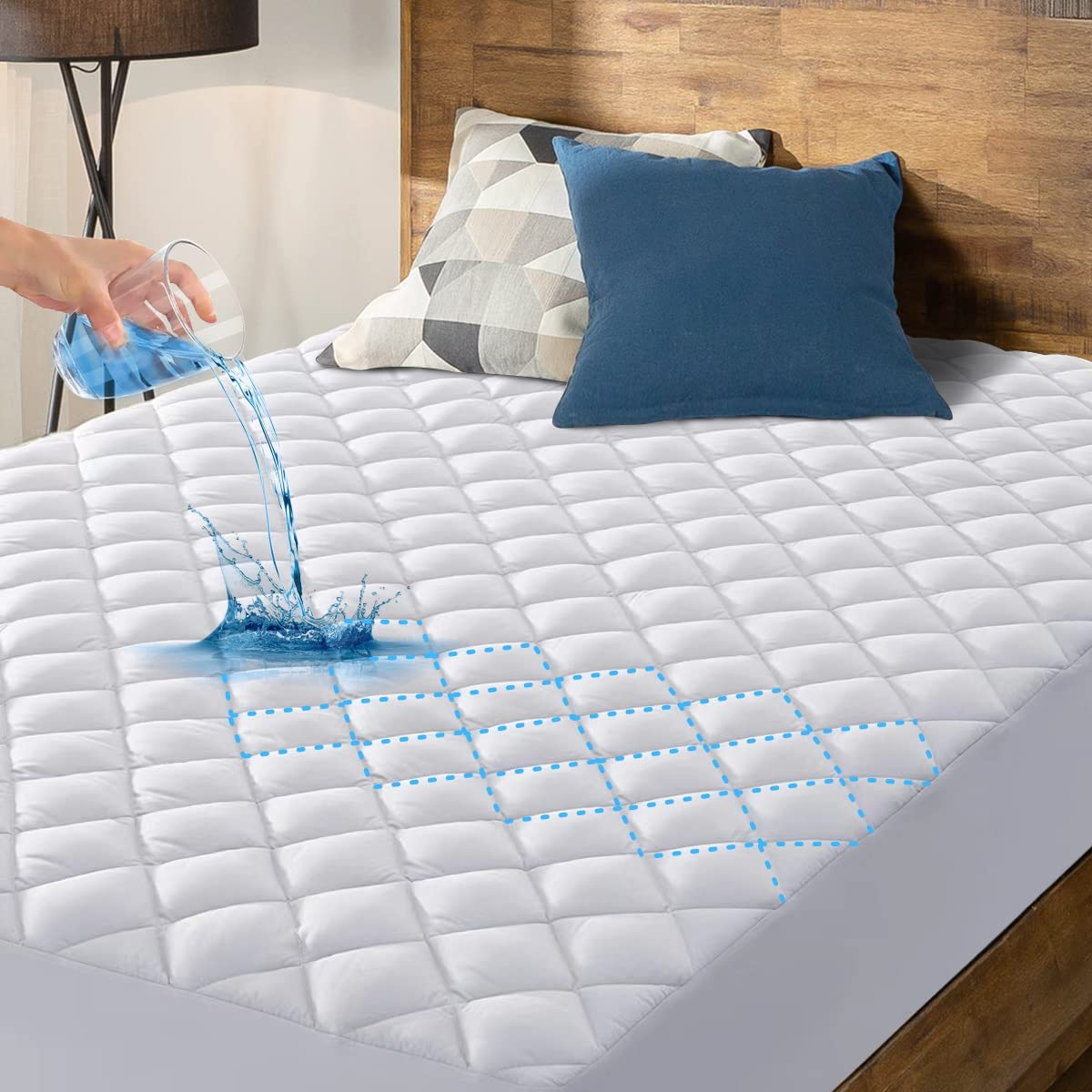 Quilted Waterproof Mattress Protector Hypoallergenic Mattress Covers Protectors Mattress Protector Waterproof