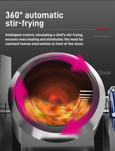 Precios Bajos de Fábrica, Máquina de Cocinar Automática en Oferta, Olla Giratoria de Acero Inoxidable, <span class=keywords><strong>Robot</strong></span> para Saltear Alimentos - Product Image 3