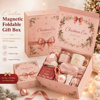 Boîte cadeau magnétique pliable personnalisée de luxe pour elle, maman, boîte cadeau de Noël pré-remplie, emballage de friandises