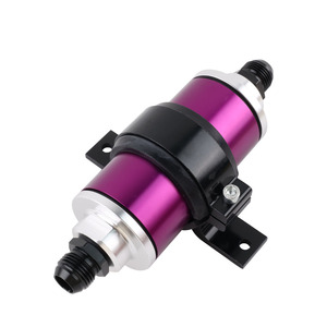 <b>Inline</b> <b>Fuel</b> <b>Filter</b> Kit 58mm Aluminum Alloy Push Lock For 3/8 <b>Fuel</b> Lines With Mounting Hardware - Product Image 4