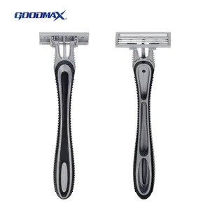 GOODMAX Rasoir à barbe de sécurité de haute qualité et personnalisé Ensemble de rasoirs jetables pour hommes