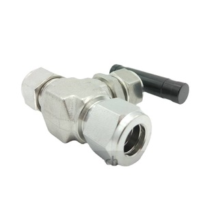 Vanne à aiguille en acier inoxydable King 316NV, à passage direct, haute pression, avec poignée à levier pour eau et air - Product Image 1