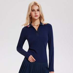 Chemise de sport classique à manches longues pour femmes Nylon Spandex Sustainable Golf Tennis Pullover Sweatshirt - Product Image 2