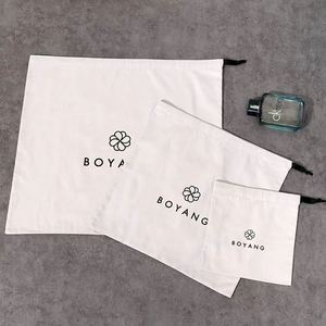 Bolsa de Muselina de Algodón Orgánico de Alta Calidad, Bolsa Pequeña Personalizada con Cordón para Jabón y Envases de Cosméticos - Product Image 4