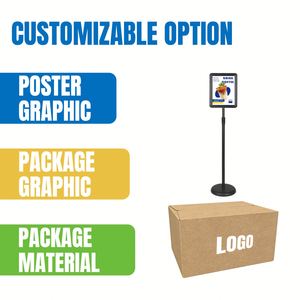 Support de signalisation sur pied A3 personnalisé, réglable en hauteur et rotatif, pour l'affichage - Product Image 6