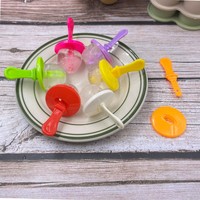 Moule de sorbetière en silicone à 7 cavités plateau de boule de glace en forme de rouleau coloré outil de barre de bonbons au chocolat avec emballage de boîte