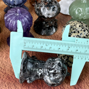 Cristal curativo natural tallado a mano fantasma calabaza artesanía decoración de Halloween para regalos de vacaciones - Product Image 4